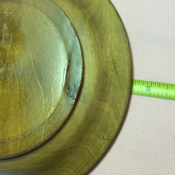 FINAL SALE PRICE Jamaican Bamboo Plate & Solid Wood Hanging Plate - Picture 6 of 6